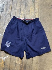 England Umbro Blue Vintage Football Sports Shorts Size Medium M R2