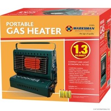 2 In1 MARKSMAN PORTABLE GAS HEATER CAMPING OUTDOOR BUTANE GAS PATIO GARDEN 1.3KW