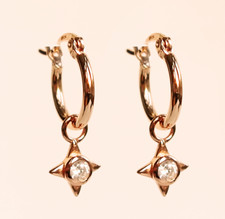 Small Sterling Silver rose gold plated earrings / 925 Sterling Silver