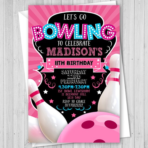 Personalised bowling birthday - personalised,