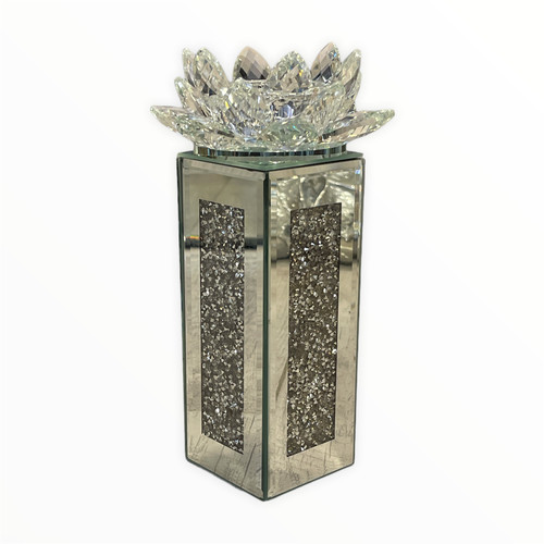Crushed diamond crystal - crushed, candle