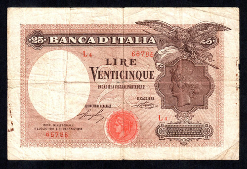 Lire latin eagle 07 1918 - 25,