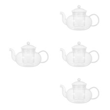  4 Pack Glass Coffee Pot Loose Leaf Teapot Beverage Pitcher Exquisite