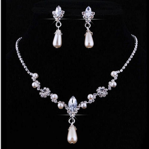 Bridal necklace earring set - necklace,