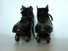 Vintage Antique Black Leather