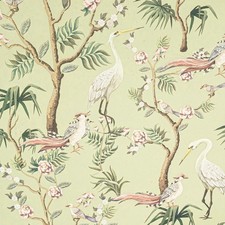 Green Floral Birds Wallpaper