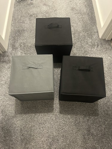 Storage cubes black 1 - 1, grey