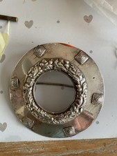 Antique Scottish Clan Silver Plaid Highlanders Brooch - Kirkwood& Co Edinburgh