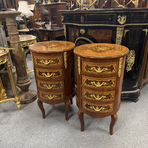 Pair louis round bedside - round,