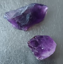 2 Rough Amethyst Crystals Weighing 22ct.