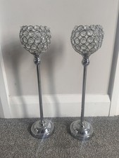 2 x 45cm tall wedding crystal