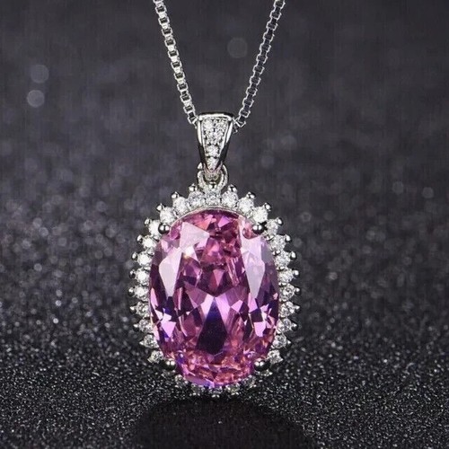 3ct oval cut lab created - cut, pink