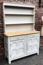 Vintage Ercol Kitchen Dresser, Sideboad Hand Painted Distressed & Waxed.