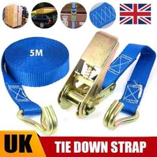2x Ratchet Tie Down Straps 800KG Claws Lorry Lashing Handy Travel 25mm 4 Meters
