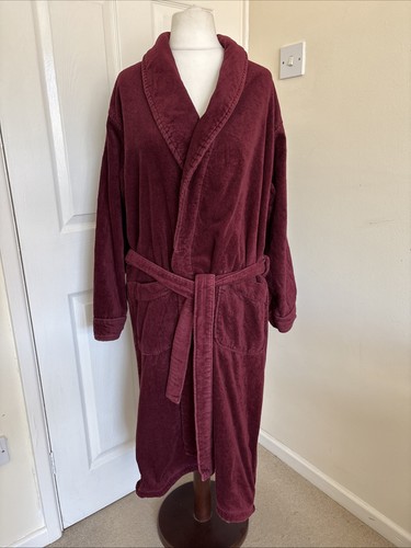 Burgundy towelling - m&s,