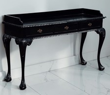 Chippendale style ebonised - style,