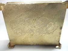 Vintage Brass Table Top Box L