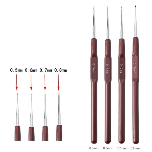 4pcs set hook needle crochet - 4pcs/set,