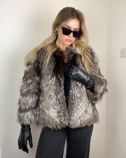 Silver Fox Fur Coat Excellent