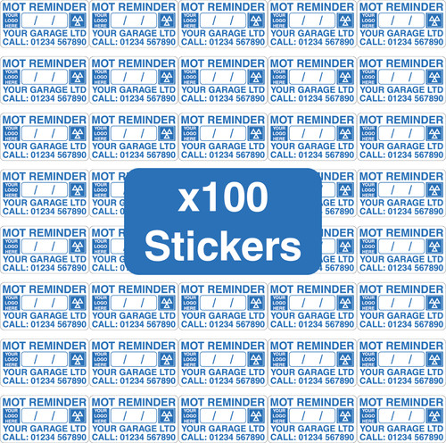 Mot reminder sticker with - mot,