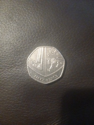 Rare 50p coin shield - rare, royal