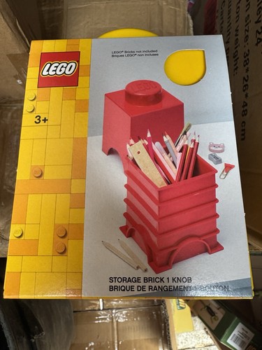 Lego storage brick - brick, knob