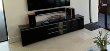 IKEA BESTA BURS Black High Gloss Tv Stand Unit.  With Storage. No reserve