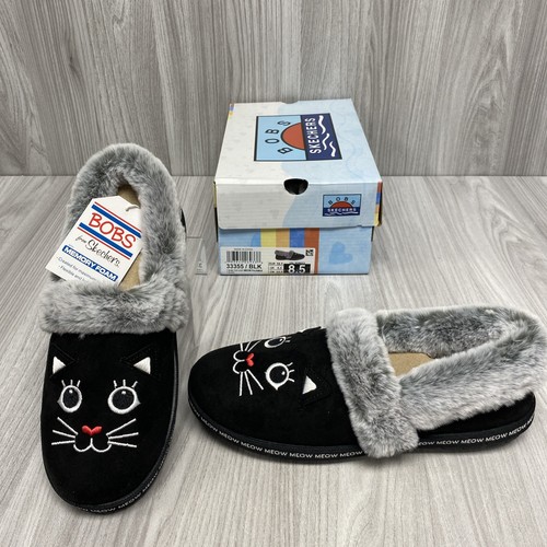 Skechers black too cozy meow - skechers,