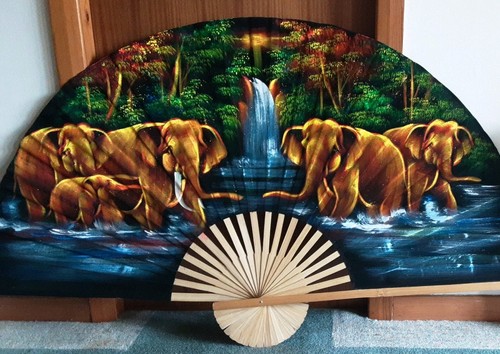 Large chinese fan wall hanging - fan,