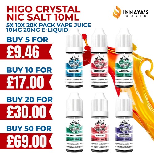 Higo crystal nic salt 10ml - higo, |
