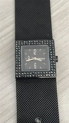 Dkny black mesh - strap, square