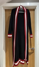 BOOHOO Ladies Maxi Cardigan, Black, Size 18