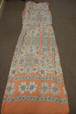 Marks and Spencer peach/turquoise maxi dress