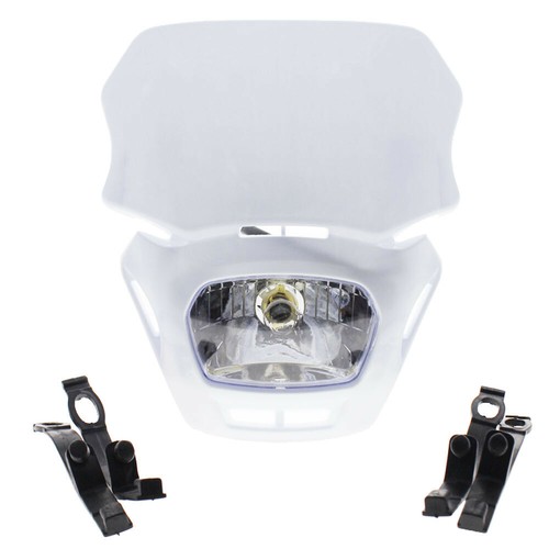White dirt bike motorcycle - white,