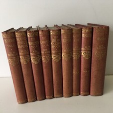 Antique Set Of 9 W M Thackeray Books Collins Clear Type Press Edition Books