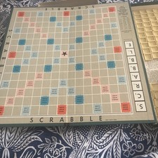 Scrabble Spears Games Vintage Board Game Wooden Racks - Complete