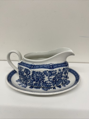 Vintage blue white gravy - blue, &