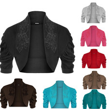 Ladies Ruched Shrug Womens