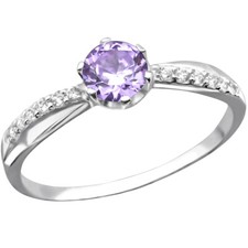 Sparkly Sterling Silver Clear