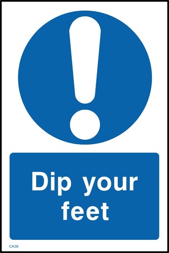 Dip your feet sign sticker - feet, or