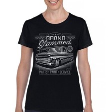 Grand Slammed Classic Pickup T-Shirt Hot Rod Custom Vintage Truck Women's Tee