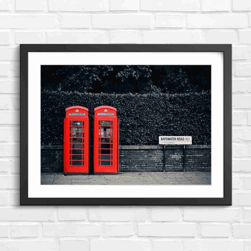 London red phone booth - red, street