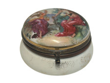 Antique enamelled pill - enamelled,