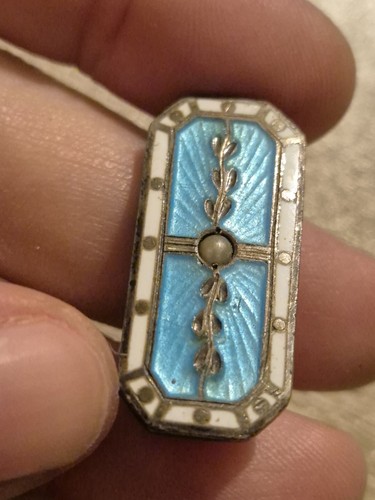 Antique blue enamel seed - blue,