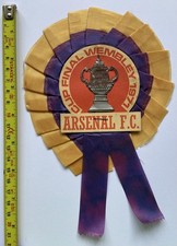 1971 ARSENAL v LIVERPOOL 'FA Cup Final' ROSETTE. Year of the Double. VG.