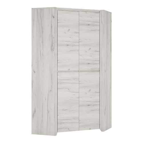 Corner fitted wardrobe white - fitted,