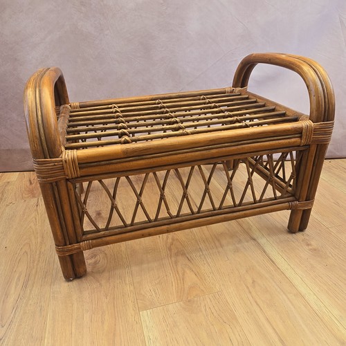 Vintage bamboo wicker cane - bamboo,