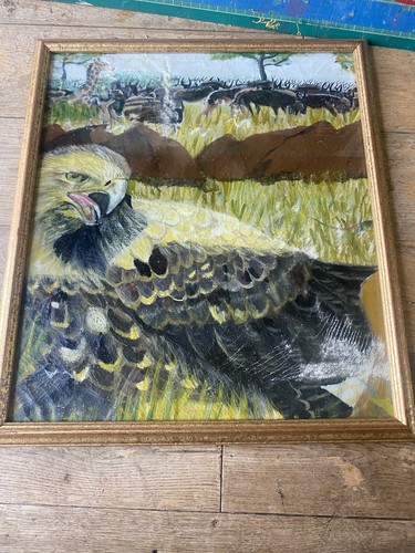 Oil painting eagle - painting,