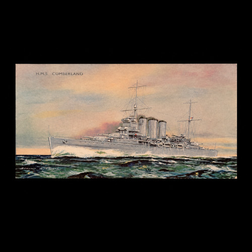 Hms cumberland postcard - cumberland,