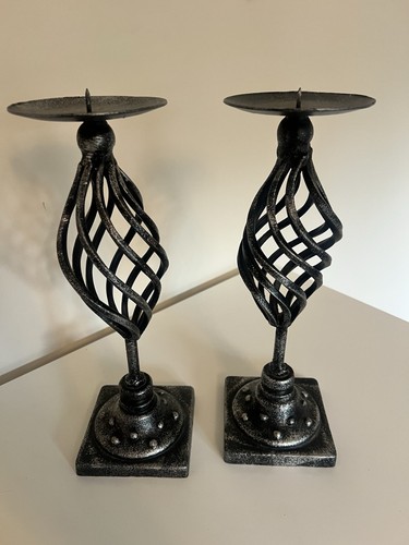Tall twist wrought iron pillar - twist,